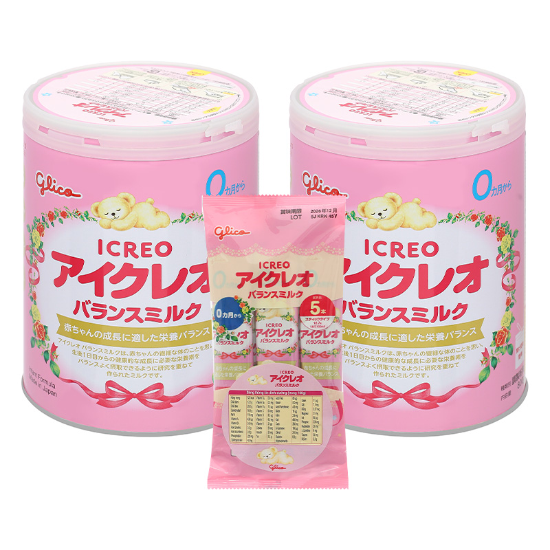 Combo 2 hộp sữa bột Glico Icreo số 0 800g (0 - 12 tháng) 26