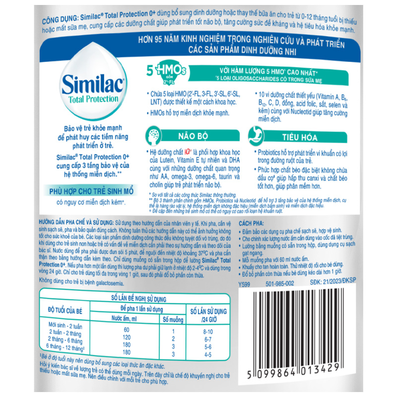 Combo 2 sữa bột Similac Total Protection 0+ 380g (0 - 12 tháng) 4