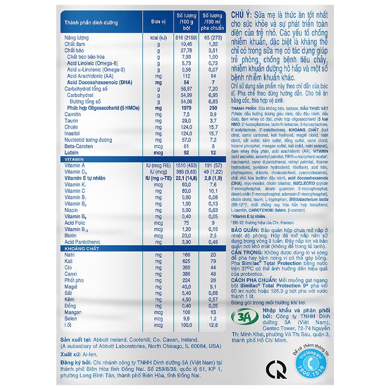 Combo 2 sữa bột Similac Total Protection 0+ 380g (0 - 12 tháng) 28