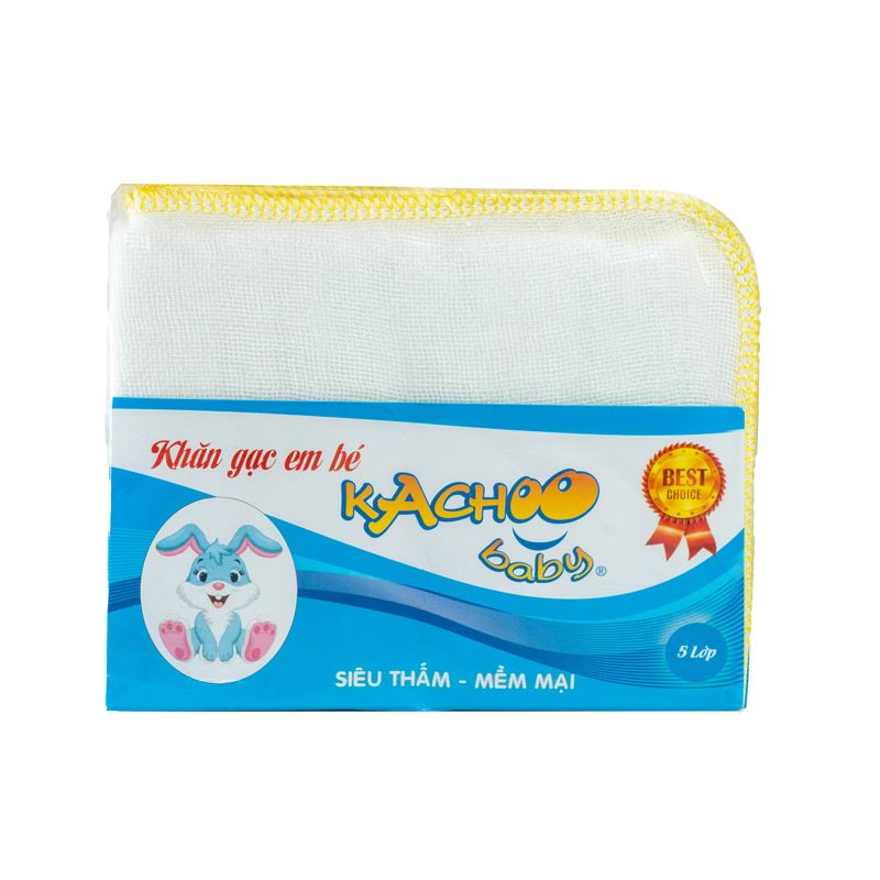 Combo 2 set 10 cái khăn sữa cotton KACHOOBABY 5 lớp 26x31 cm - Màu ngẫu nhiên 5