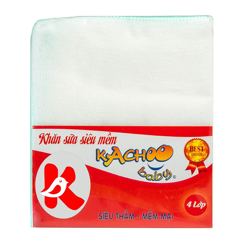 Set 10 cái khăn sữa cotton KACHOOBABY 4 lớp 24x28 cm - Màu ngẫu nhiên 13