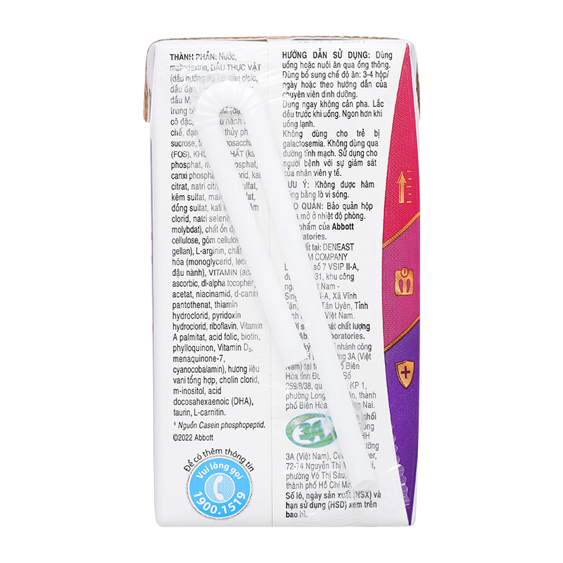 Lốc 4 hộp sữa pha sẵn Abbott PediaSure hương vani 110 ml (1 - 10 tuổi) 75