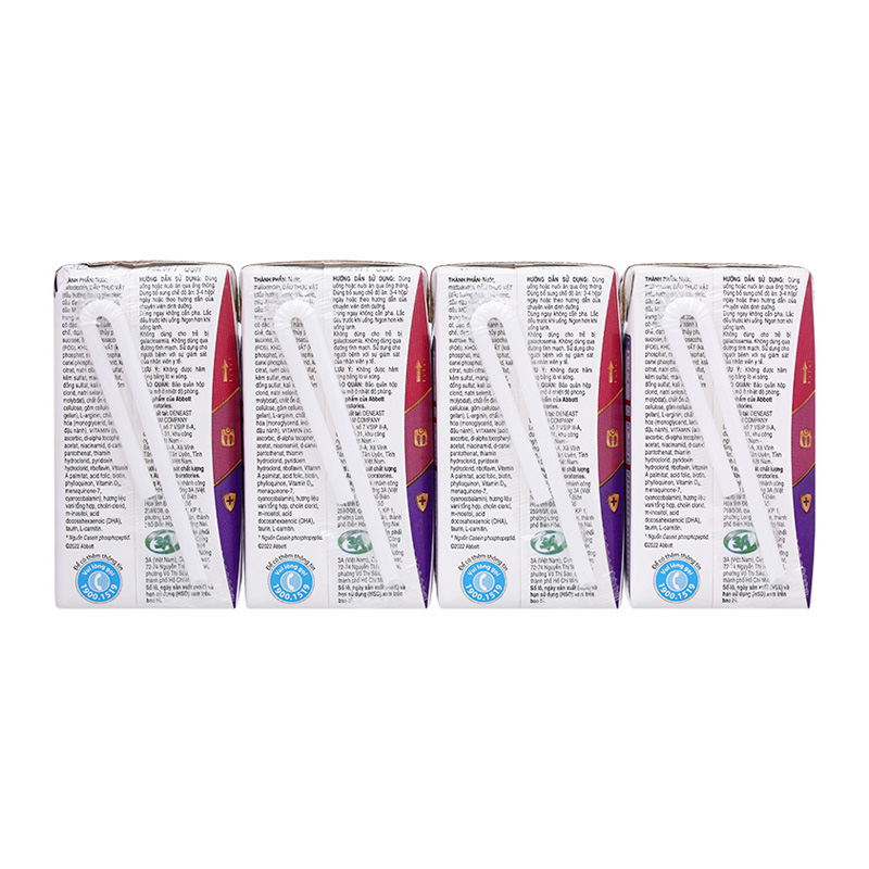 Lốc 4 hộp sữa pha sẵn Abbott PediaSure hương vani 110 ml (1 - 10 tuổi) 72