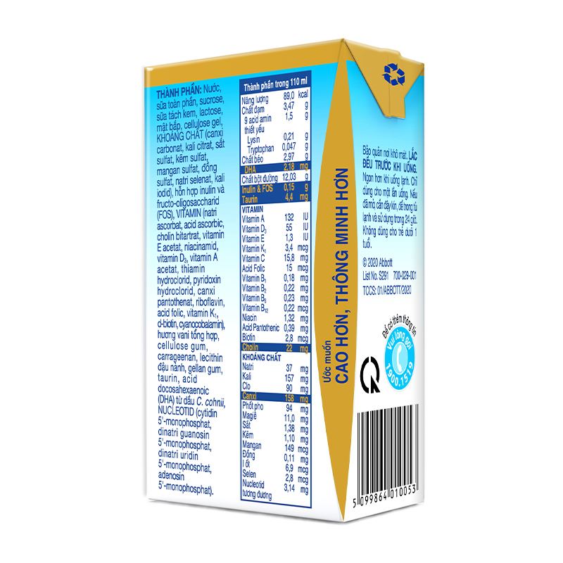 Combo 2 thùng 48 hộp sữa pha sẵn Abbott Grow Gold hương vani 110 ml (từ 1 tuổi) - Giao bao bì ngẫu nhiên 6