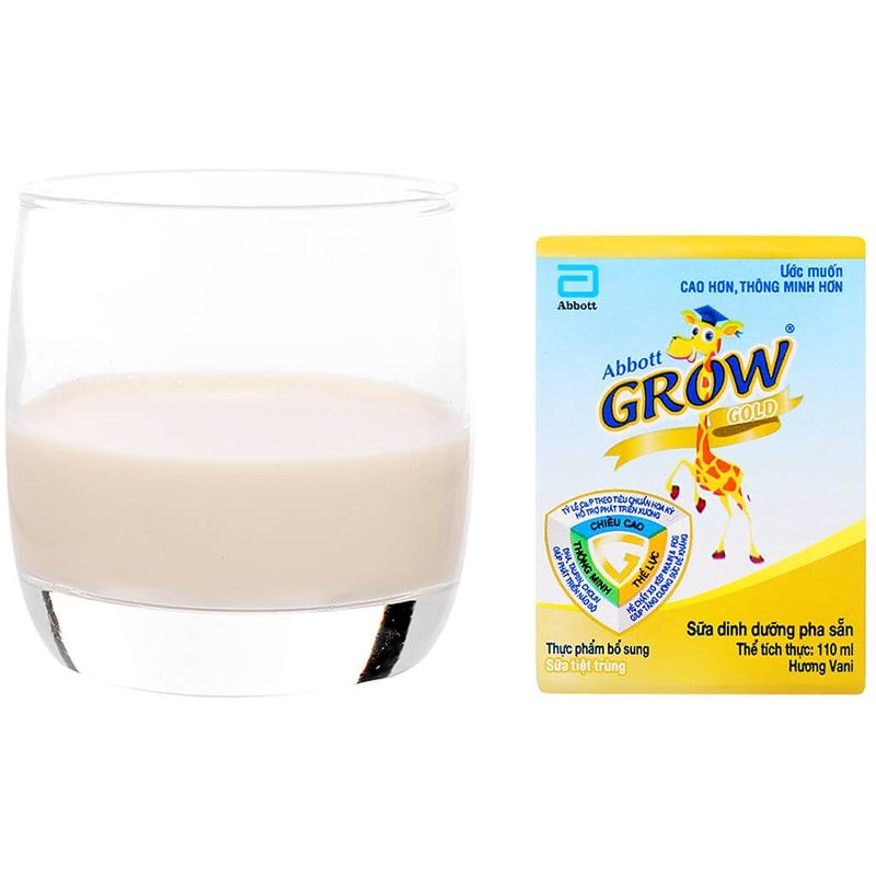 Combo 2 thùng 48 hộp sữa pha sẵn Abbott Grow Gold hương vani 110 ml (từ 1 tuổi) - Giao bao bì ngẫu nhiên 8