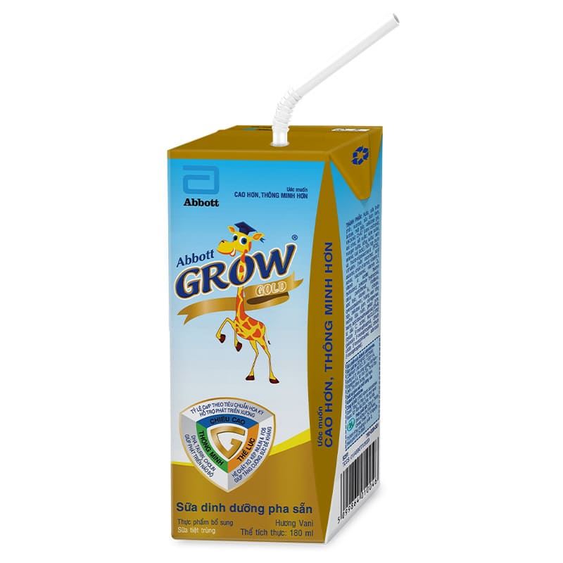 Combo 2 thùng 48 hộp sữa pha sẵn Abbott Grow Gold hương vani 180 ml (từ 1 tuổi) - Giao bao bì ngẫu nhiên 6