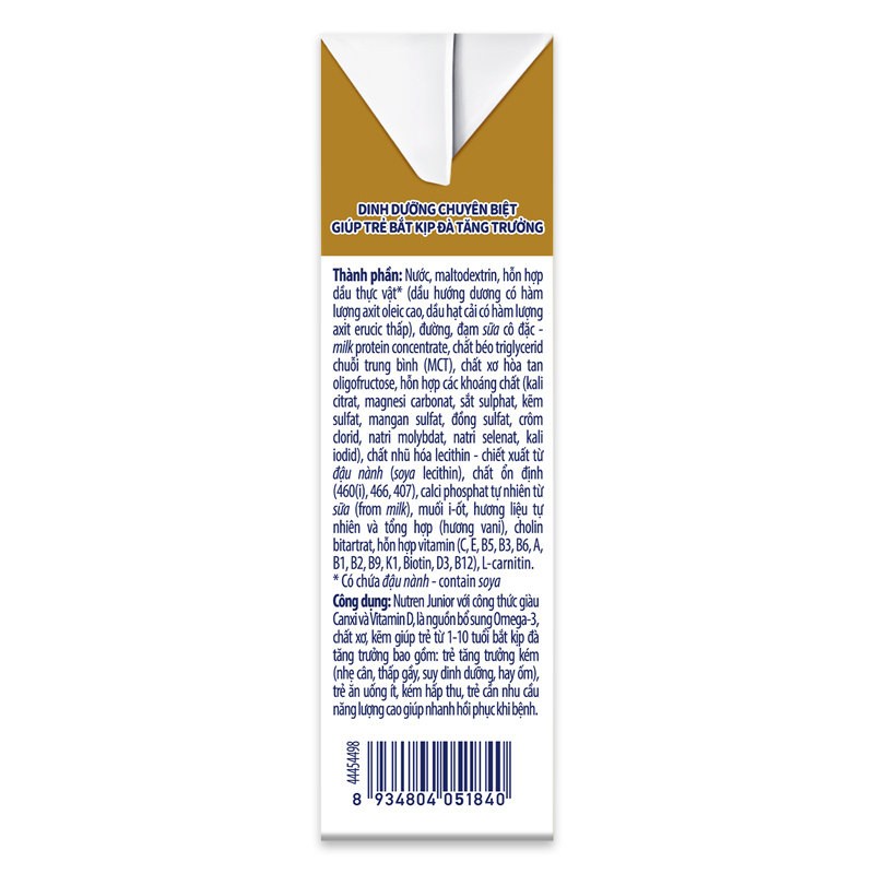 Combo 3 lốc 4 hộp sữa pha sẵn Nutren Junior hương vani 180 ml (1 - 10 tuổi) 6