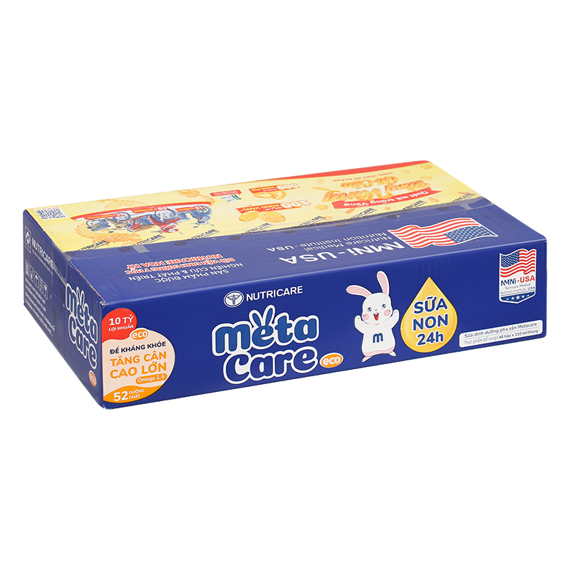 Thùng 48 hộp sữa non pha sẵn MetaCare Eco 110 ml (từ 1 tuổi) 28