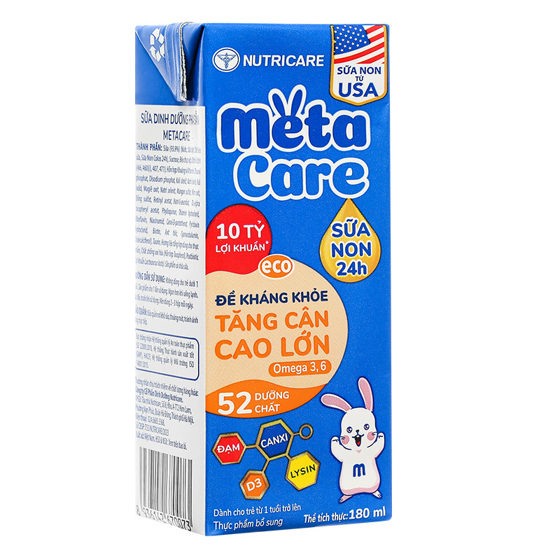 Thùng 48 hộp sữa non pha sẵn MetaCare Eco 180 ml (từ 1 tuổi) 34