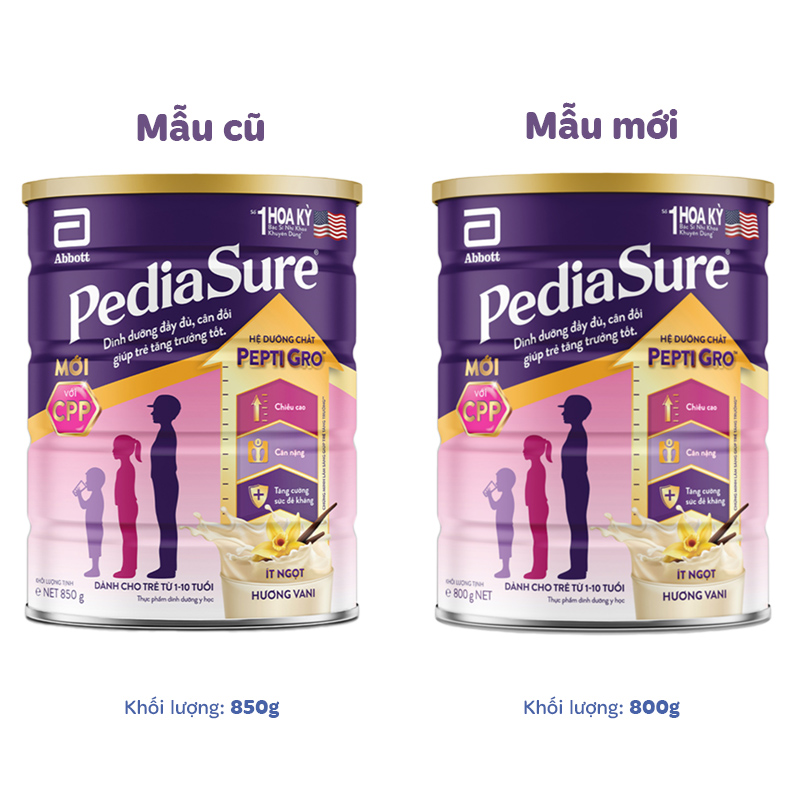 Sữa bột Abbott PediaSure BA hương vani 800g (1 - 10 tuổi) 9