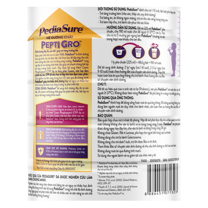 Sữa bột Abbott PediaSure BA hương vani 800g (1 - 10 tuổi) 28