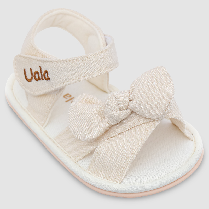 Giày tập đi cho bé gái Cotton UalaRogo UR5695 màu be 2
