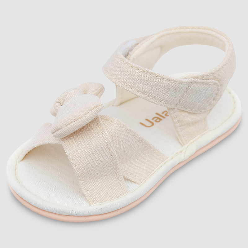 Giày tập đi cho bé gái Cotton UalaRogo UR5695 màu be 3