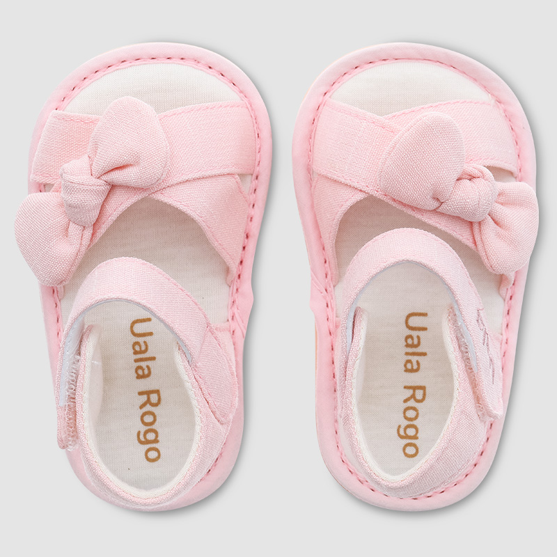 Giày tập đi cho bé gái Cotton UalaRogo UR5695 màu be 18