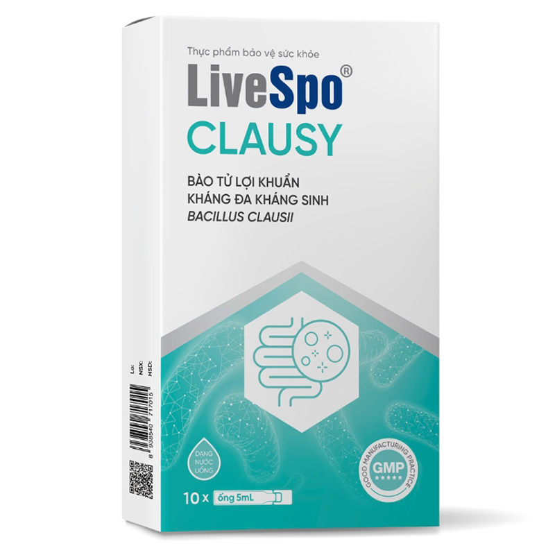 Combo 2 thực phẩm bảo vệ sức khỏe Livespo Clausy hỗ trợ cải thiện hệ vi sinh đường ruột, 20 ống dạng uống 9