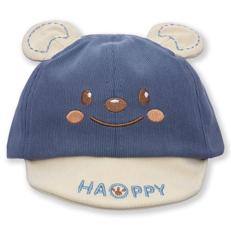 Nón kết cho bé TOP KIDS gấu cười màu xanh dương 2