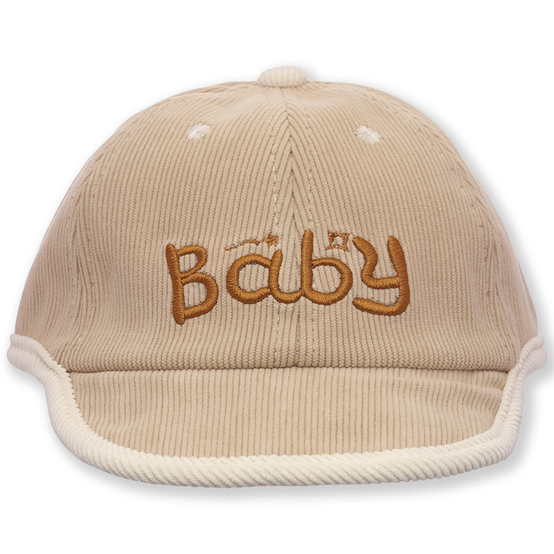 Nón kết cho bé TOP KIDS thêu Baby màu nâu 2