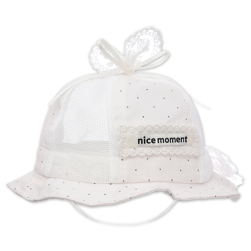Nón vành cho bé TOP KIDS chấm bi màu hồng 3