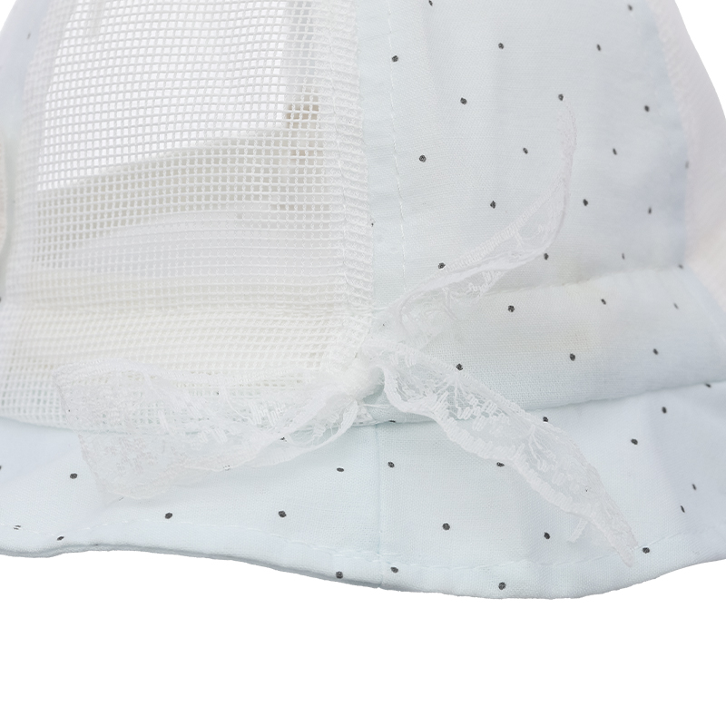 Nón vành cho bé TOP KIDS chấm bi màu hồng 14