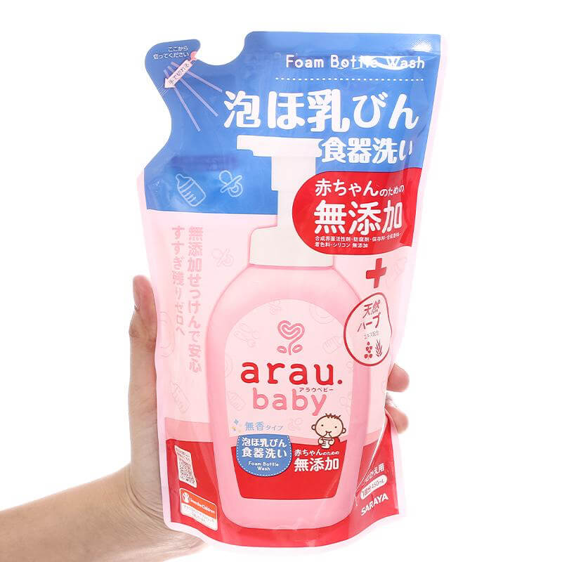 Nước rửa bình sữa Arau Baby chai 500 ml hương thảo mộc 7