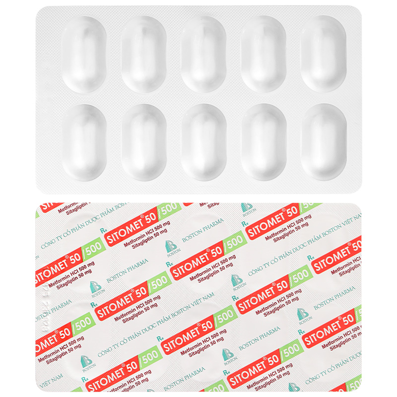Sitomet BD 50/500 điều trị đái tháo đường tuýp 2 (3 vỉ x 10 viên) - 19