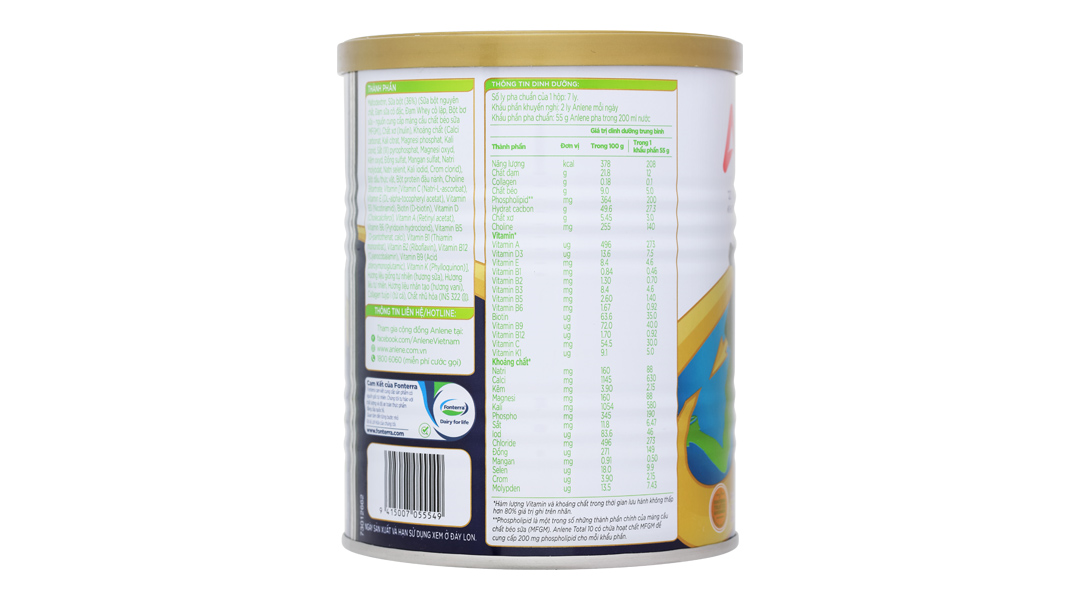 Sữa bột Anlene Gold Total 10 hương Vani lon 800g - 10