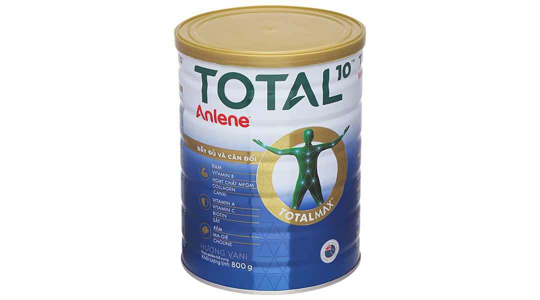 Sữa bột Anlene Total 10 hương Vani lon 800g