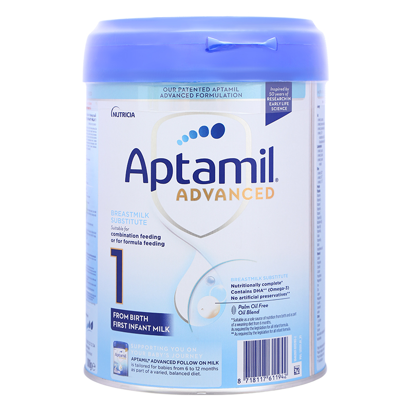 Combo 2 sữa bột Aptamil Anh Advanced số 1 800g (0 - 6 tháng) 3