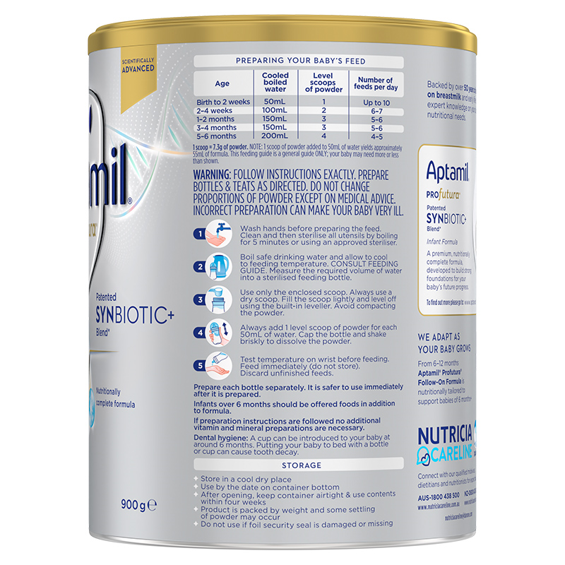 Sữa bột Aptamil Úc Profutura số 1 900g (0 - 6 tháng) 11