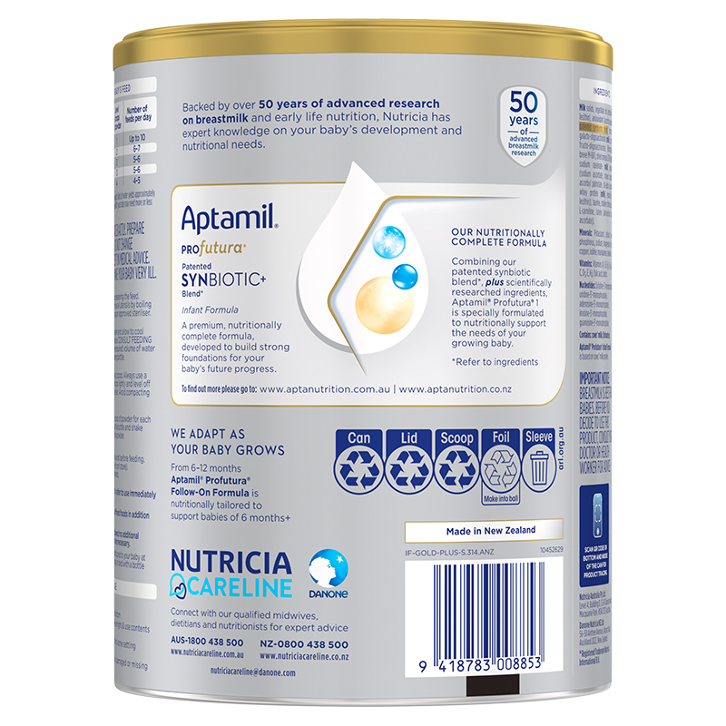 Sữa bột Aptamil Úc Profutura số 1 900g (0 - 6 tháng) 12