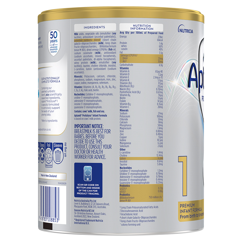 Sữa bột Aptamil Úc Profutura số 1 900g (0 - 6 tháng) 13