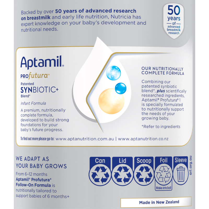 Sữa bột Aptamil Úc Profutura số 1 900g (0 - 6 tháng) 14
