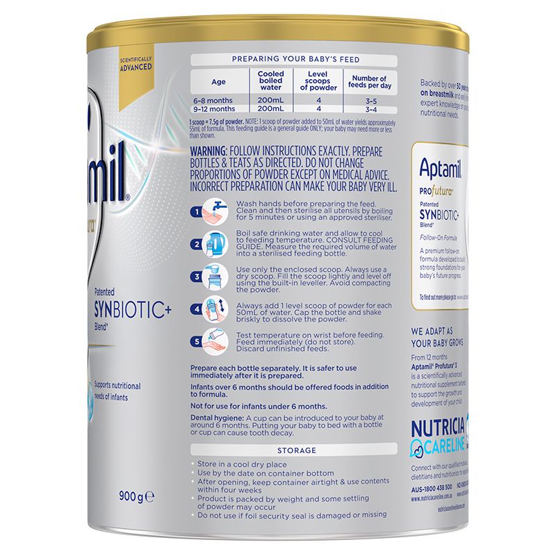 Sữa bột Aptamil Úc Profutura số 2 800g/900g (6 - 12 tháng) - Giao bao bì ngẫu nhiên 23