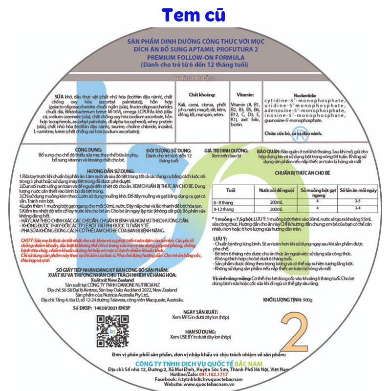 Sữa bột Aptamil Úc Profutura số 2 800g/900g (6 - 12 tháng) - Giao bao bì ngẫu nhiên 28