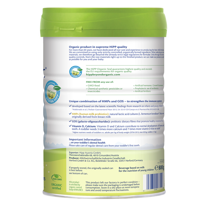 Sữa bột HiPP Organic Combiotic số 4 800g (từ 3 tuổi) 11