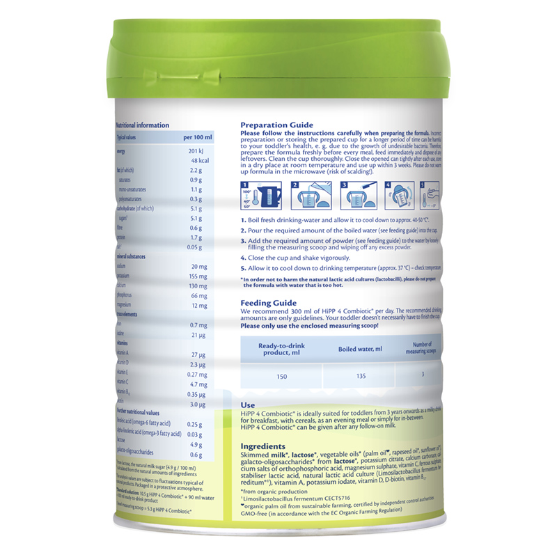Sữa bột HiPP Organic Combiotic số 4 800g (từ 3 tuổi) 13