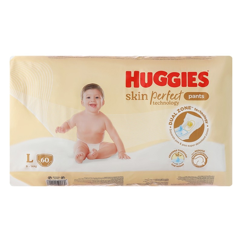 Tã quần Huggies Skin Perfect size L 60 miếng (9 - 14 kg) - Giao bao bì cộng miếng ngẫu nhiên 3
