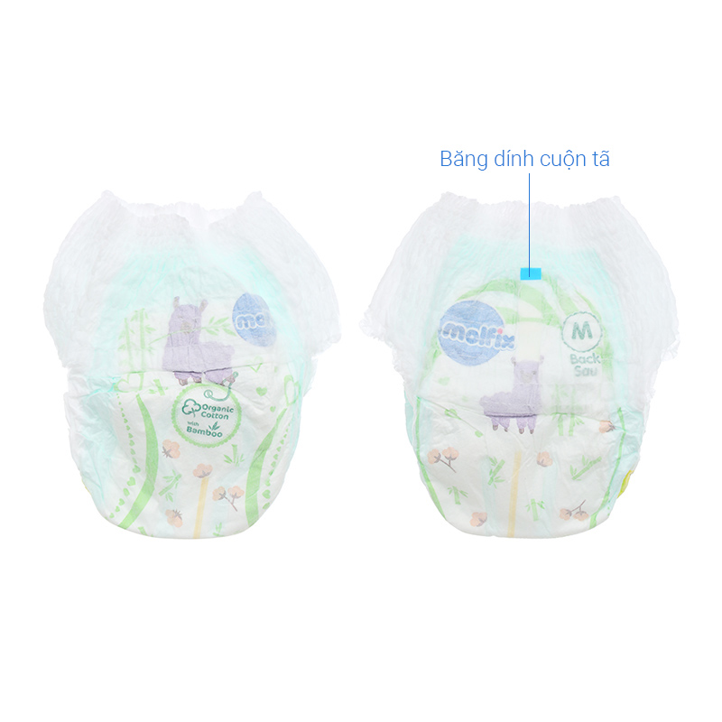 Combo 2 tã quần Molfix thiên nhiên size M 76 miếng/bịch (6 - 11 kg) 20