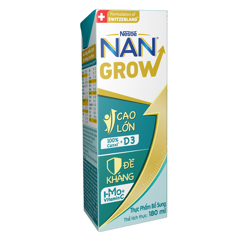 Lốc 6 + 2 hộp sữa pha sẵn Nestlé NAN Grow 180 ml (từ 1 tuổi) 22