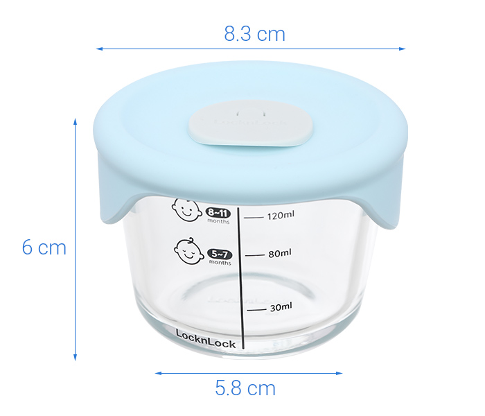 2 hộp đựng sữa và thức ăn dặm cho bé Lock&Lock LLG058S2LBLU 150 ml - Màu xanh 11