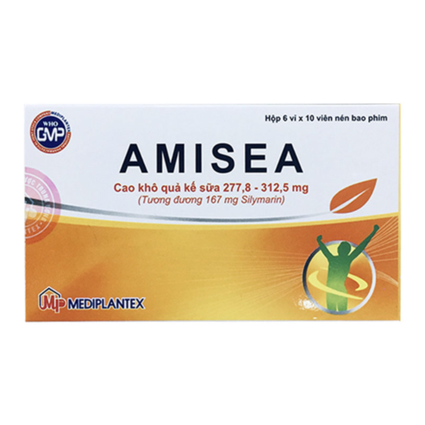 Amisea 167mg hỗ trợ điều trị viêm gan mạn tính, xơ gan