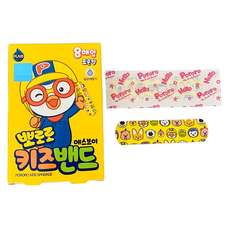 Băng cá nhân cho bé in hình Pororo Kids Band 7.2x1.8 cm (8 miếng) 5