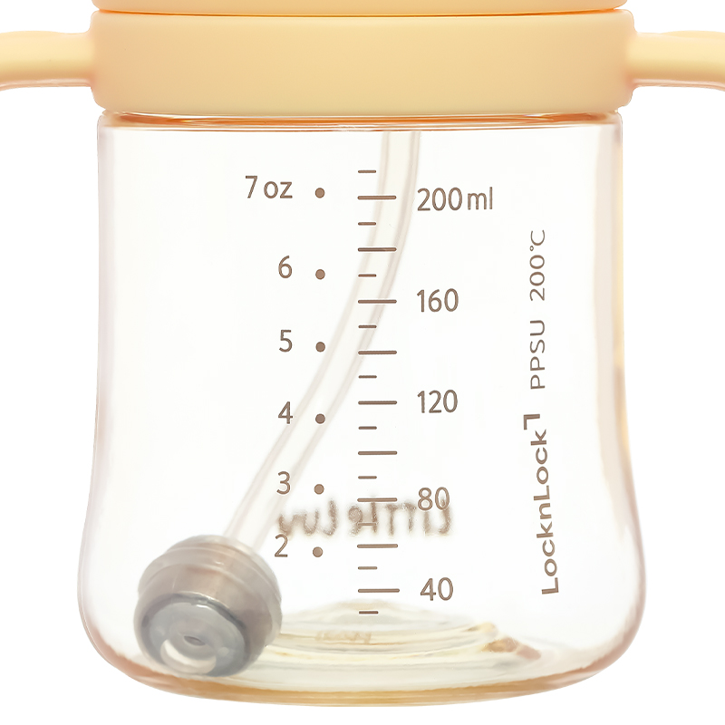 Bình tập uống Lock&Lock Little Luv Straw Cup HAP914YEL 280 ml - Màu vàng (từ 6 tháng) 7