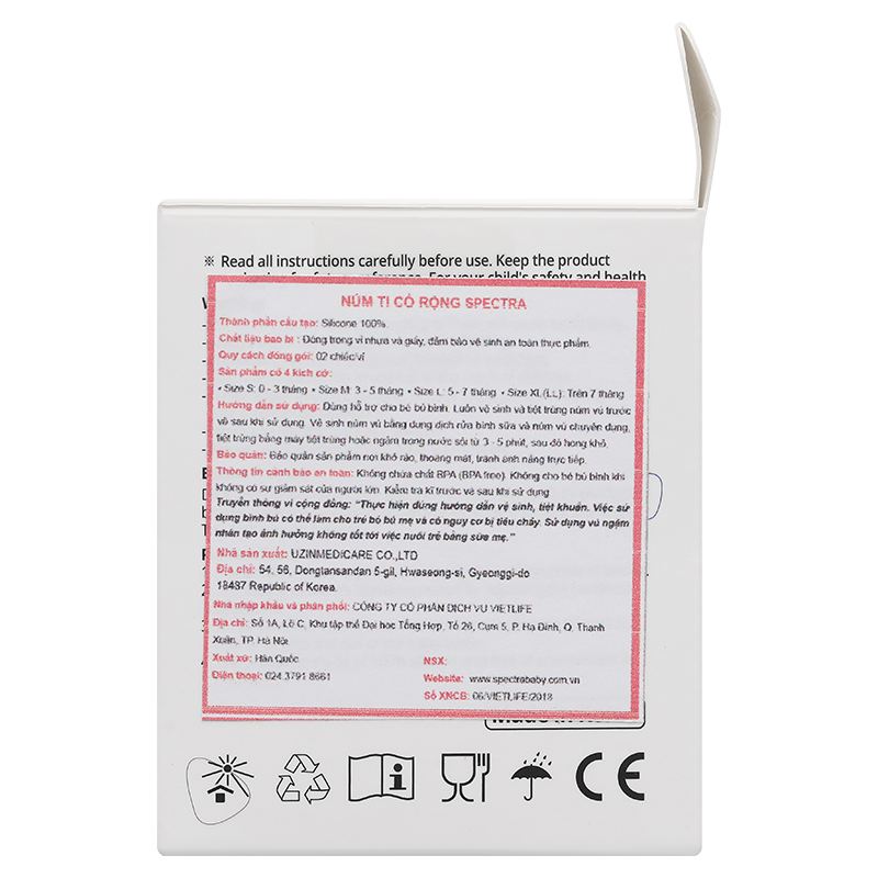 Bộ 2 núm ti Spectra cổ rộng size L (5 - 7 tháng) 14
