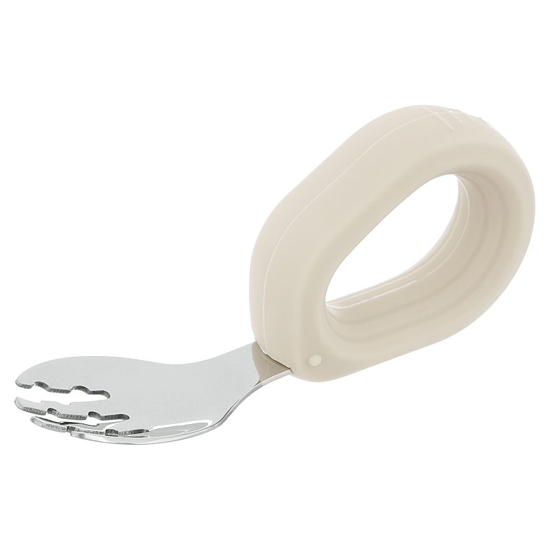 Bộ muỗng nĩa inox tay cầm tròn Hallysen - Màu be 5