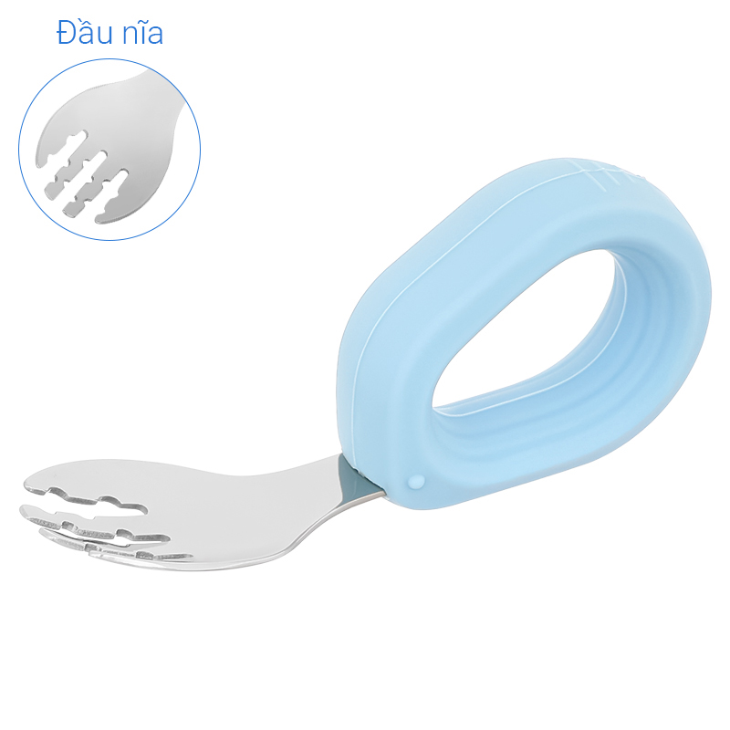 Bộ muỗng nĩa inox tay cầm tròn Hallysen - Màu be 20