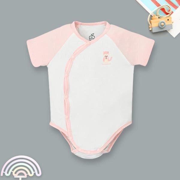 Bodysuit unisex La Pomme sợi tre hồng