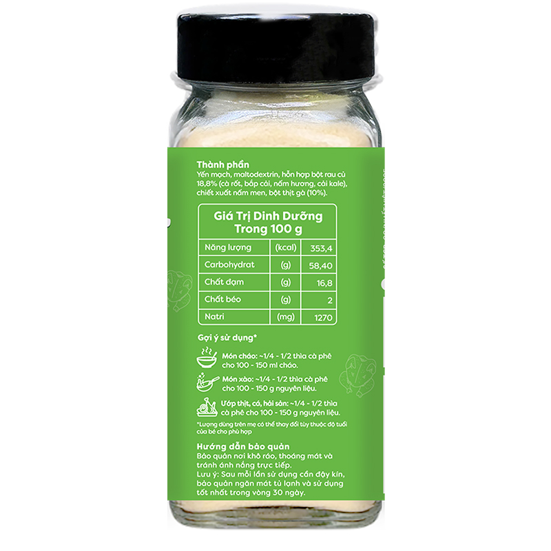 Bột nêm Anpaso vị thịt gà rau củ hũ 50g (từ 6 tháng) 2