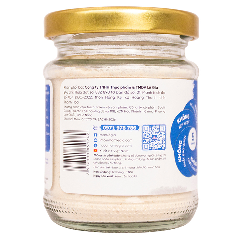 Bột nêm Lê Gia vị tôm sú và đậu hà lan hũ 60g (từ 6 tháng) 13