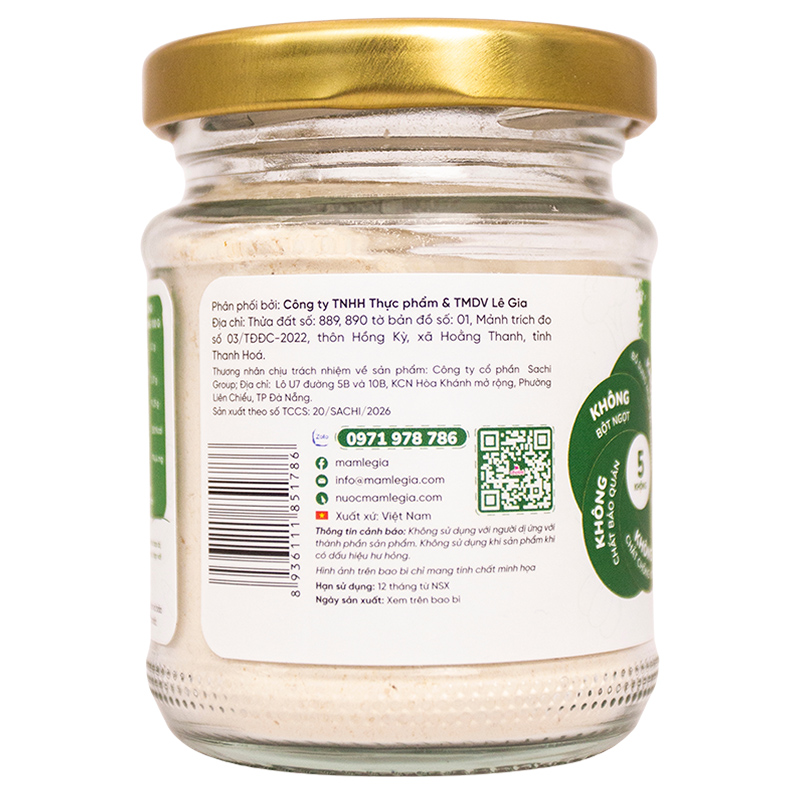 Bột nêm Lê Gia vị tôm sú và đậu hà lan hũ 60g (từ 6 tháng) 8